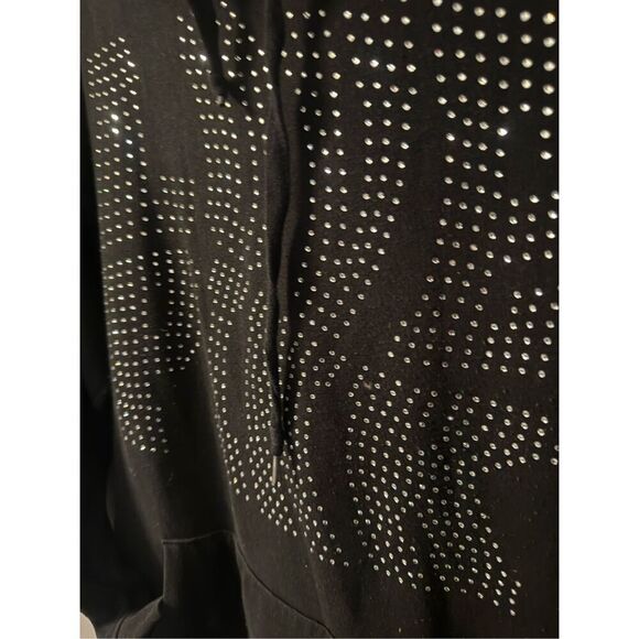 VS pink pullover hooded sweatshirt- hoodie xxl oversized plus black bling - Picture 6 of 9